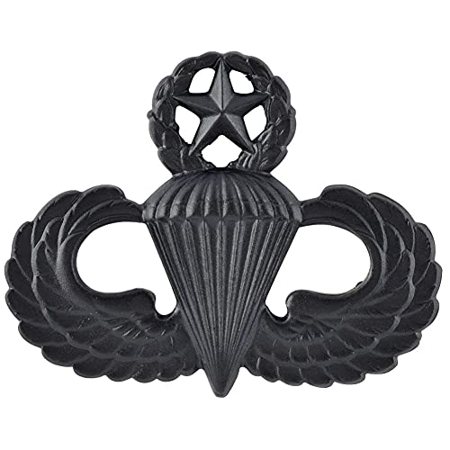 MEDALS OF AMERICA EST. 1976 Army Master Parachute Badge Full Size Black Finish