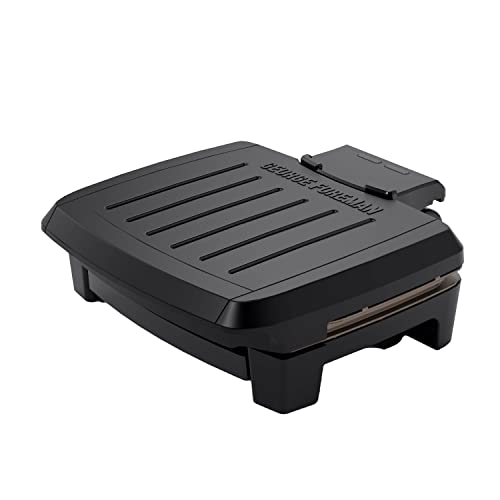 George Foreman Contact Submersible Grill, NEW Dishwasher Safe, Wash the Entire Grill, Easy-to-Clean Nonstick, Black/Bronze