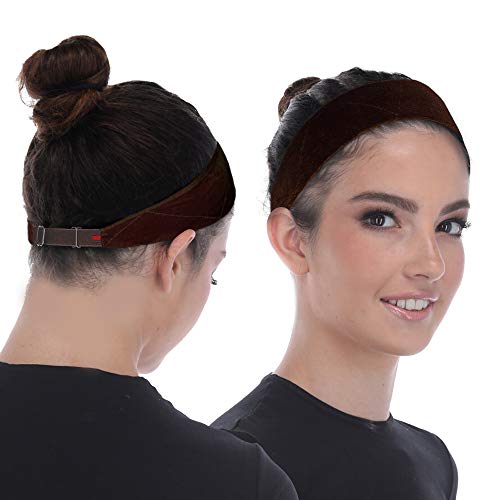 Madison Headwear Wig Grip Headbands For Women- Adjustable To Custom Fit Your Head - Velvet Comfort - Wig Bands No Slip Breathable Lightweight Material For All Day Wear! Keep Wig Comfortably Secured