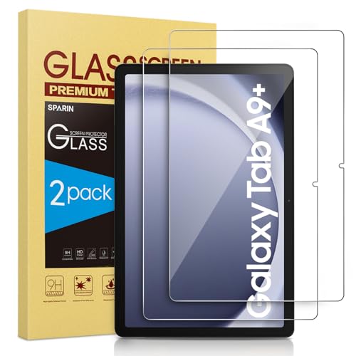 SPARIN 2 Pack Screen Protector for Samsung Galaxy Tab A9 Plus 11 Inch 2023, Case Friendly Tempered Glass HD Clear film for Samsung Tablet A9+ 5G (SM-X210/X216/X218)