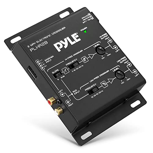 Pyle Electronic Crossover Network - Independent High-Pass/Low-Pass Output Level Controls, Power on LED Indicator, Special and Better Crossover Slope Design