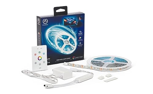 PowerA Lumectra 18FT RGB LED Light Strip with Control Remote, Music Sync Color Changing Light Strip