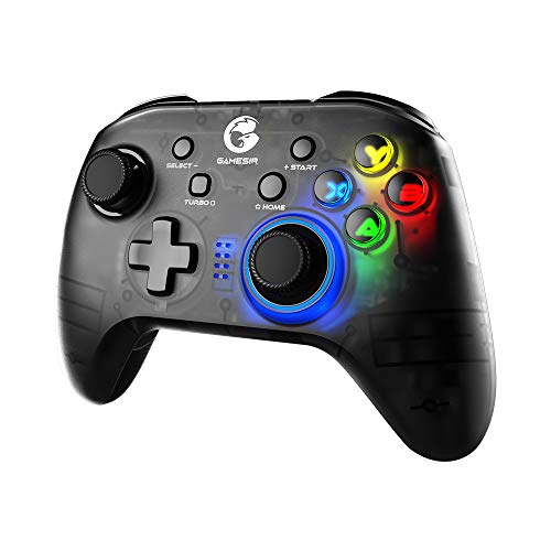 GameSir T4 Pro Wireless Gaming Controller for Windows PC/Switch/Android/iPhone,PC Controller with 4 Programmable Butoons,Dual-Vibration and Turbo Gamepad Joystick with LED Backlight