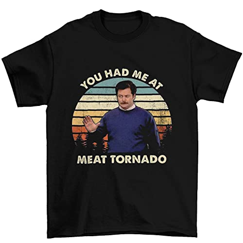 You Had Me at Meat Tornado Vintage T-Shirt, Classic Movie Shirt, Funny T-Shirt Black