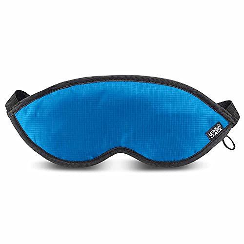 Lewis N. Clark Comfort Sleep Mask | Eye Mask for Travel | Comfortable & Breathable | Light Blocking & Adjustable | Light Blue