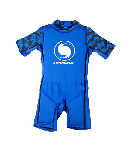Swimline Lycra Floating Swim Trainer Suit, Boys Blue Small