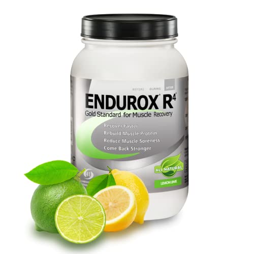 PacificHealth Endurox R4, All Natural Post Workout Recovery Drink Mix with Protein, Carbs, Electrolytes and Antioxidants for Superior Muscle Recovery, Net Wt. 4.56 lb., 28 Serving (Lemon Lime)