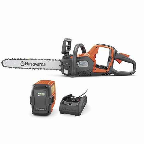 Husqvarna Power Axe 350i Cordless Electric Chainsaw, 18 Inch Chainsaw with Brushless Motor and Quiet Superior Cutting Power, 40V Lithium-Ion Battery and Charger Included