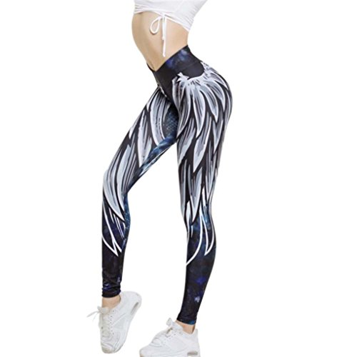 Women Leggings, Gillberry Women Sports Trousers Athletic Gym Workout Fitness Yoga Leggings Pants (Blue, S)