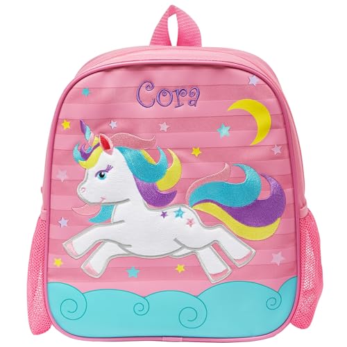 Let's Make Memories Personalized Just For Me Backpack - Back to School - Kid's Backpack - Tote School Supplies - For School, Sleepovers - Unicorn Design - Customize Name
