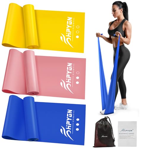 Exercise Resistance Bands, Physical Therapy Bands, Strength Training, Yoga, Pilates, Stretching, Non-Latex Elastic Band with Different Strengths,Workout Bands for Home