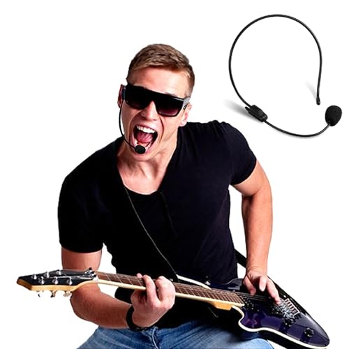 Jsuslife Fake Headset, Rockstar Costume Cosplay Accessories for Men and Women, Hippie Singer Headphone Props Birthday Party Supplies Halloween for Kids and Adults