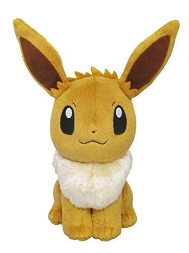 Sanei Pokemon All Star Series Eevee Stuffed Plush, 8', Brown (PP07)