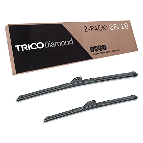TRICO Diamond (25-2618) 26 Inch & 18 inch pack of 2 High Performance Automotive Replacement Windshield Wiper Blades For My Car Super Premium All Weather Beam Blade for Select Vehicle Models