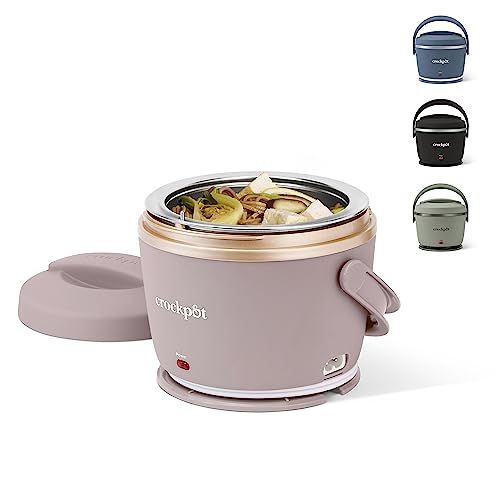 Crock-Pot Electric Lunch Box, 20-Ounce Portable Food Warmer, Blush Pink , Perfect for Travel, On-the-Go & Office Use | Stylish, Spill-Free & Dishwasher-Safe | Ideal Men & Women's Gifts