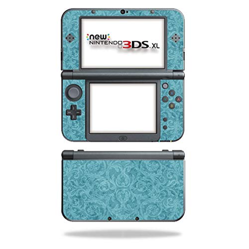 MightySkins Skin Compatible with Nintendo New 3DS XL (2015) - Baby Blue Jacquard | Protective, Durable, and Unique Vinyl Decal wrap Cover | Easy to Apply, Remove, and Change Styles | Made in The USA