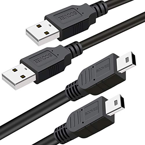 SCOVEE PS3 Controller Cord, 【2 Pack 10ft】 PS3 Charger Cable for Sony 3 / PS-3 Slim SixAxis Controller,PS3 Charging Cord,PS3 Charging Cable,PS Move DualShock 3 Remote Charge Wire
