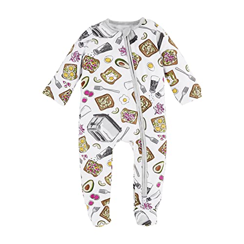 Mud Pie Unisex Baby Food Sleeper, Avocado Toast, 6-9 Months