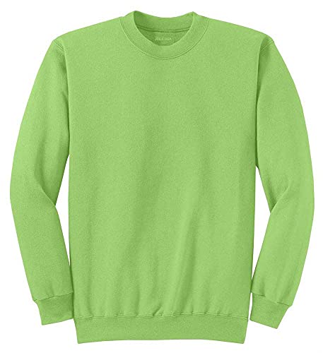 Joe's USA Adult Classic Crewneck Sweatshirt-XL-Lime