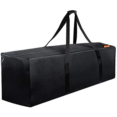 INFANZIA 47 Inch Zipper Travel Duffel Gym Sports Luggage Bag, Water Resistant Oversize, Black