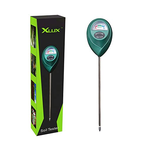 XLUX Soil Moisture Meter, Plant Water Monitor, Hygrometer Sensor for Gardening, Farming, Indoor and Outdoor Plants, No Batteries Required