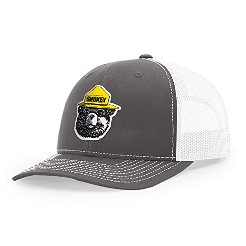 WYR Clothing - Smokey Bear Ranger Snapback Hat, Stylish Hats for Men and Women, Polyester Cotton Baseball Cap with Mesh Back, Six-Panel Trucker Hats, Universal Size