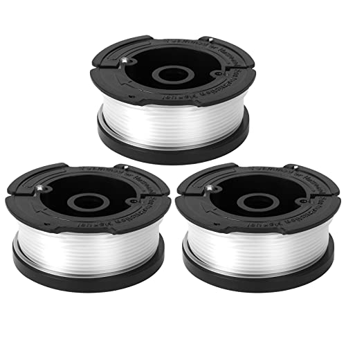 GreatBuddy 3-Pack AF-100 Weed Eater Spool Compatible with Black Decker String Trimmers, 30ft, 0.065-Inch