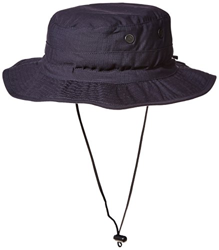 Tru-Spec Gen-II Adjustable Boonie Hat - Military Standard Issue - Adjustable Strap - 65/35 Polyester/Cotton Rip-Stop - Navy - One Size Fits Most