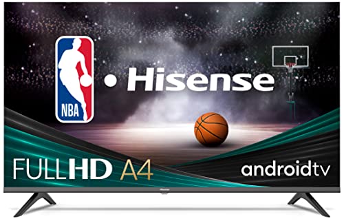 Hisense A4 Series 43-Inch Class FHD Smart Android TV with DTS Virtual X, Game & Sports Modes, Chromecast Built-in, Alexa Compatibility (43A4H, 2022 New Model) ,Black