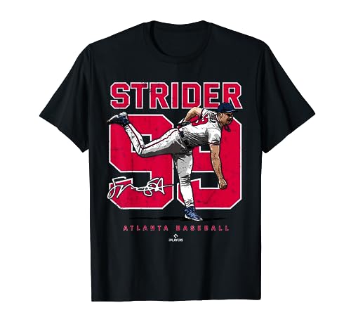 Number and Portrait Spencer Strider Atlanta MLBPA T-Shirt