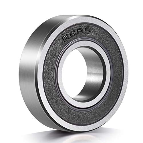 10 Pack R8-2RS Deep Groove Ball Bearings, 1/2'x1-1/8'x5/16' Miniature Bearings, Double Rubber Sealed and Pre-Lubricated, R8-rs