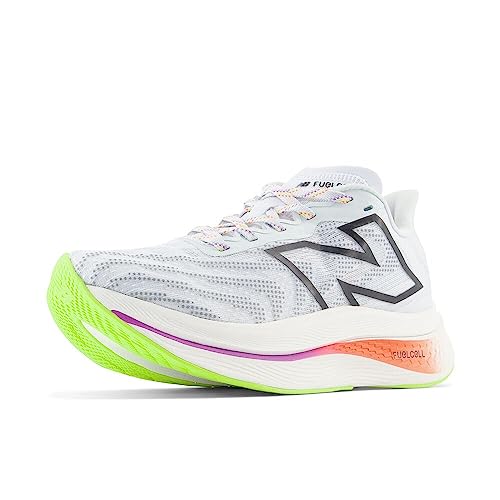 New Balance Men's FuelCell SuperComp Trainer V2 Running Shoe, Ice Blue/Neon Dragonfly, 11.5