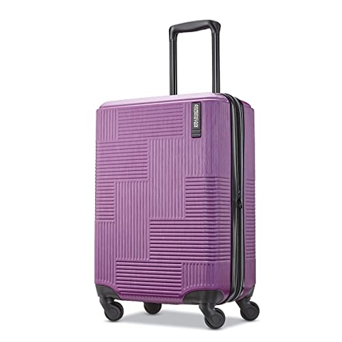 AMERICAN TOURISTER Stratum XLT Expandable Hardside Luggage with Spinner Wheels, Power Plum, Carry-On 21-Inch