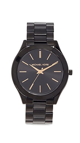 Michael Kors Slim Runway Three-Hand Black Stainless Steel Women's Watch (Model: MK3221)