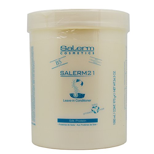 Salerm Cosmetics 21 LEAVE-IN Conditioner, B5 Provitamin Lipsomes & Silk Protein (34.5 oz - large tub size)