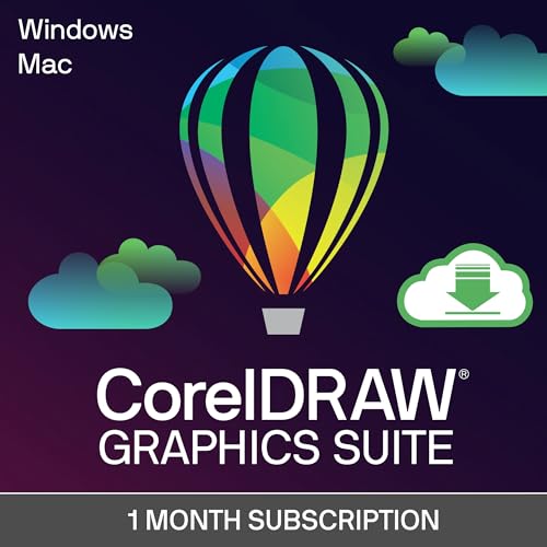 CorelDRAW Graphics Suite | 1 Month Subscription | Graphic Design Software for Professionals | Vector Illustration, Layout, and Image Editing [ PC/Mac Download]