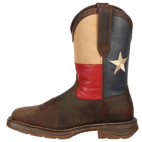 Durango Men's DB021 Western Boot, dark brown/texas flag, 10.5 W US