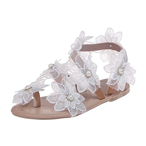 Women Open Toe Breathable Flats Sandals Flowers Color Slip On Flat Beach Slippers Shoes Roman Sandal Summer Fashion