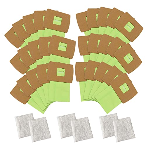 30 Pack Type BB Canister Bags Replacement Fit for Oreck XL Canister Vacuum bags Buster B,PKBB12DW BB180 BB280 BB850 BB870 BB900 BB1000 MV160 with 6 Motor Filter BM04 Kit