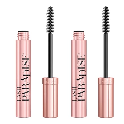 L'Oreal Paris Voluminous Makeup Lash Paradise Mascara, Voluptuous Volume, Intense Length, Feathery Soft Full Lashes, No Flaking, No Smudging, No Clumping, Black Brown, 2 Count, Packaging May Vary