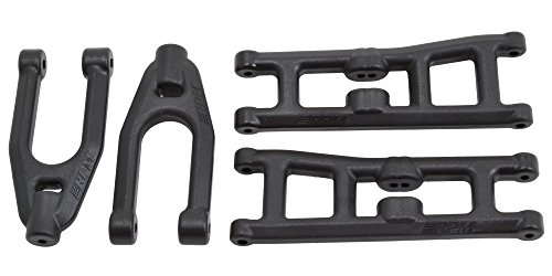 RPM 81392 Front Upper and Lower A-Arms for Arrma Granite, Vorteks, Raider, Fury and Mojave, Black