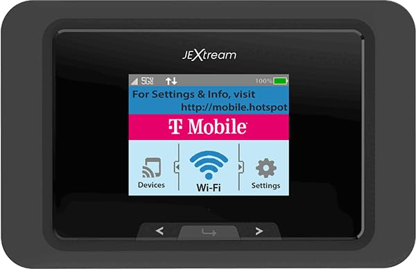 Franklin Wireless JEXtream RG2100 (T-Mobile) 5G WiFi 6 Mobile Hotspot Router - Black (Renewed)