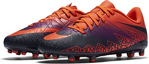 Nike Kids Jr Hypervenom Phelon II FG Soccer (Toddler/Little Kid/Big Kid) Total Crimson/Vivid Purple/Obsidian 2.5 Little Kid M