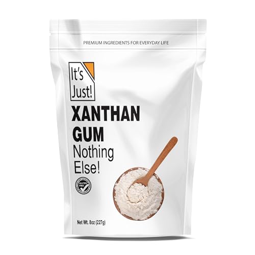 It's Just - Xanthan Gum, 8oz, Batch Tested Gluten Free, Keto Baking, Non-GMO, Thickener for Sauces, Soups, Dressings, Packaged in USA