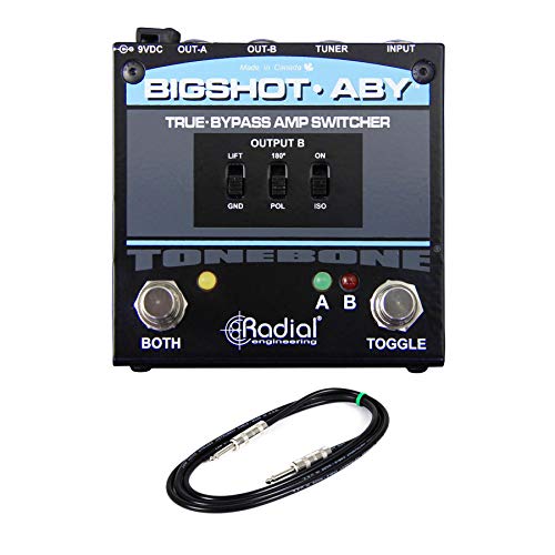 Radial Engineering Bigshot ABY Bundle with 6-foot 1/4' TS Instrument Cable (2 Items)