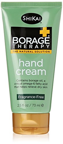 ShiKai Borage Therapy Hand Cream (2.5 oz) | Fragrance Free Moisturizer for Hands & Body | Fast Relief Lotion for Dry Skin | With Oatmeal & Shea