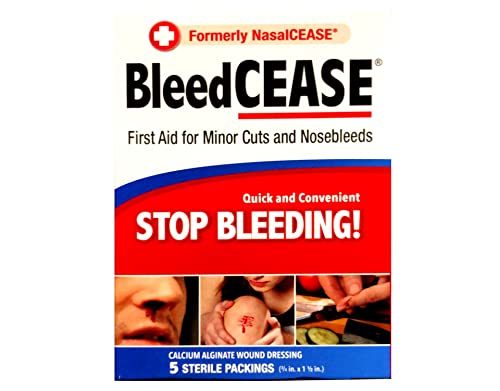 BleedCEASE First Aid, White, 5 Count