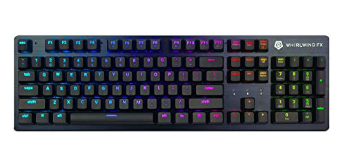 Whirlwind FX Element V2 Gaming Keyboard: Interactive and Customizable Lighting – Immersive, Reactive RGB Experience (Red Linear)