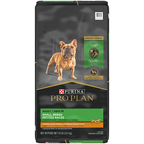 Purina Pro Plan Small Breed Dog Food With Probiotics for Dogs, Shredded Blend Chicken & Rice Formula - 34 lb. Bag