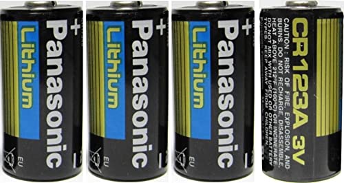 Panasonic CR123A Lithium 3V Photo Lithium Batteries (4 Pack)